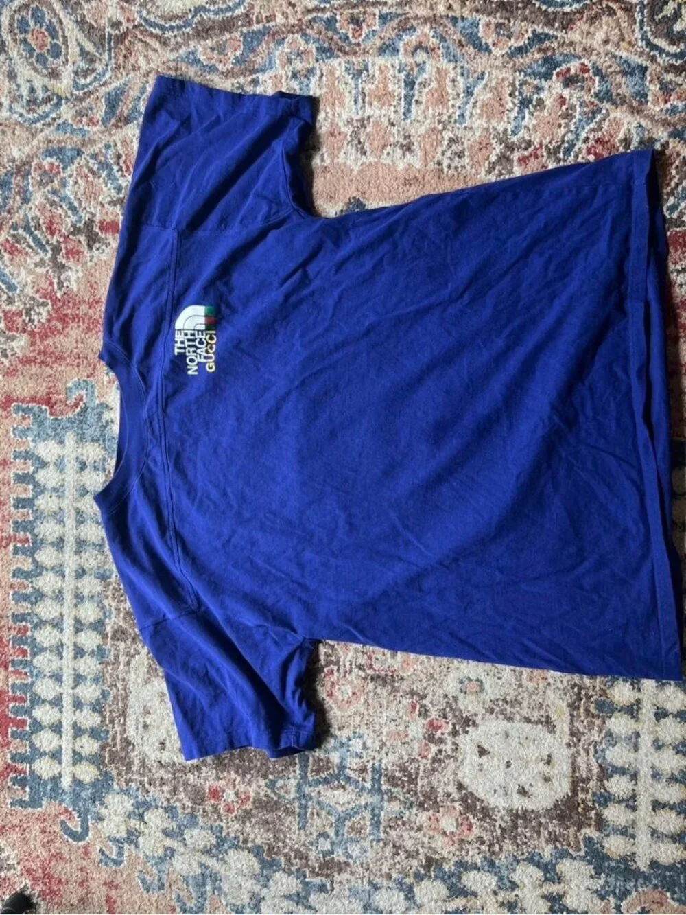 Gucci x The North Face Logo Tee Blue Size L